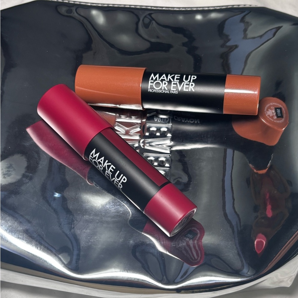 Make Up For Ever Dual Lip Sticks — Vibrant Pink & Warm Orange Duo